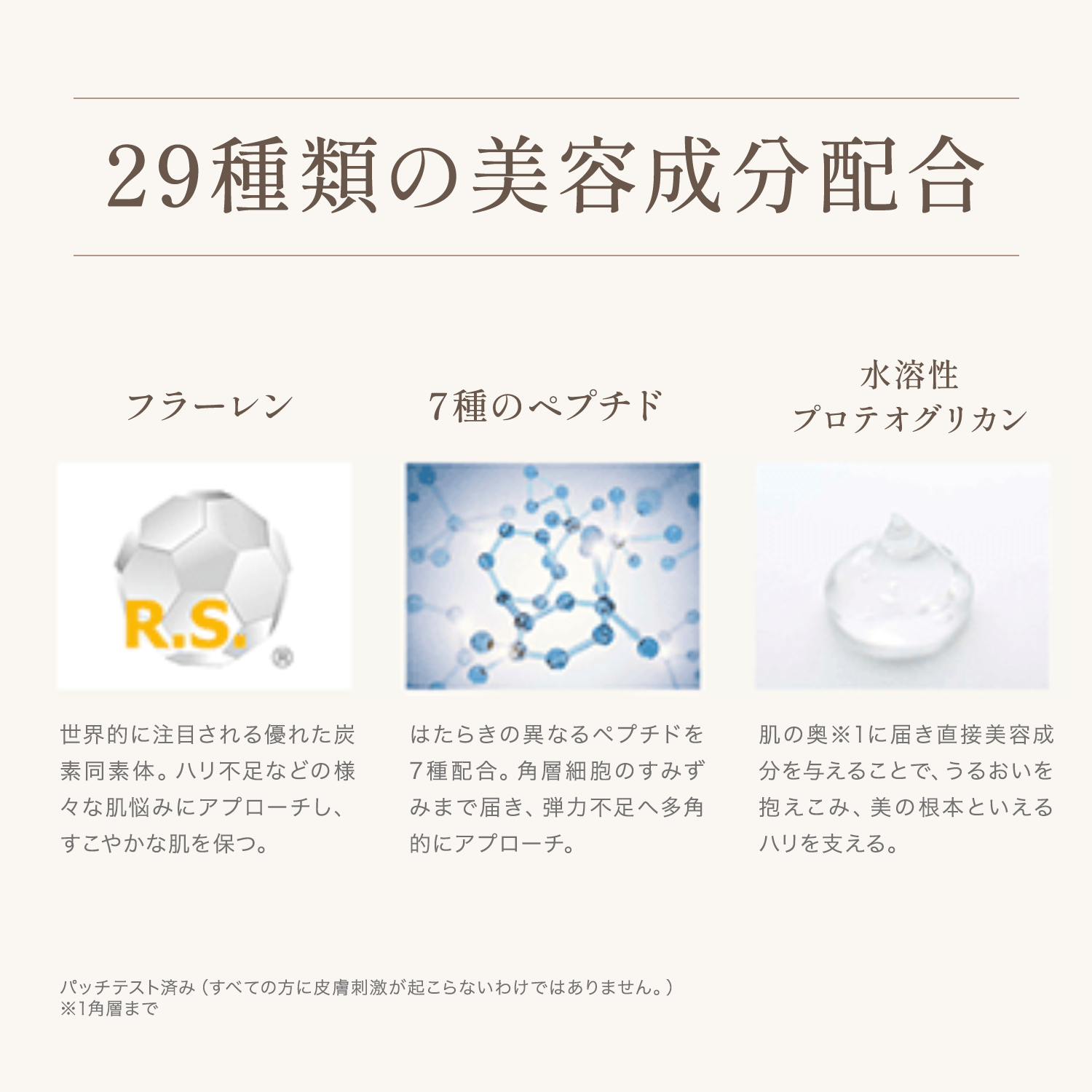 29種の美容成分配合